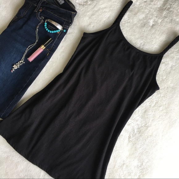 {LOVE BY DESIGN} Braided Strap + Trim Tank Black - Picture 5 of 8